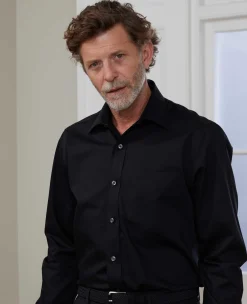 Black Fine Twill Classic Fit Formal Shirt - Single Cuff