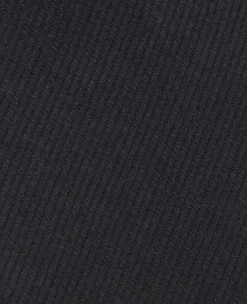 Black Fine Twill Silk Tie