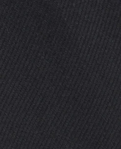 Black Fine Twill Skinny Silk Tie