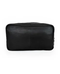 Black Leather Savile Row Wash Bag