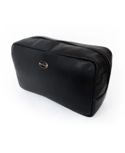 Black Leather Savile Row Wash Bag