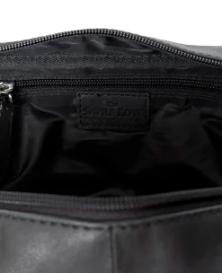 Black Leather Savile Row Wash Bag