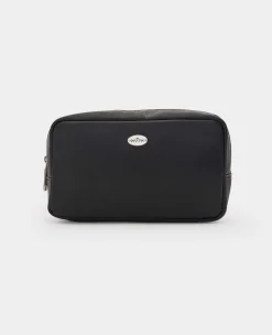 Black Leather Savile Row Wash Bag