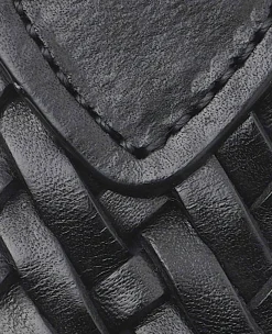 Black Plaited Leather Belt