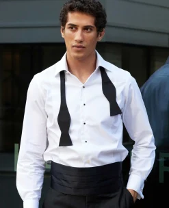 Black Self Bow Silk Tie