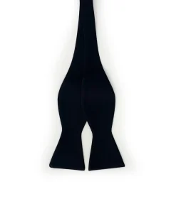 Black Self Bow Silk Tie