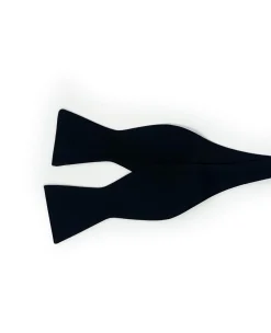 Black Self Bow Silk Tie