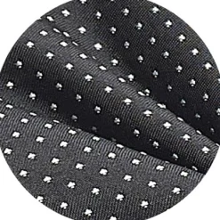 Black Silk Pinspot Ready Bow Tie & Cufflink Set