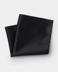 Black Silk Pocket Square