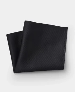 Black Silk Twill Pocket Square