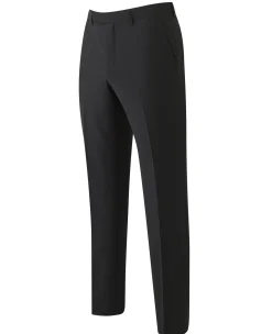 Black Wool-Blend Suit Trousers