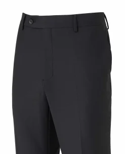 Black Wool Blend Suit Trousers