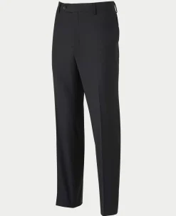 Black Wool Blend Suit Trousers
