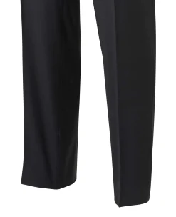 Black Wool Blend Suit Trousers