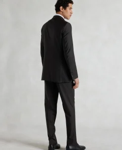 Black Wool-Blend Tailored Suit