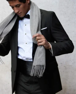 Black Wool-Blend Tailored Suit