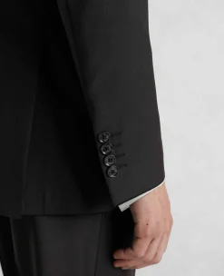 Black Wool-Blend Tailored Suit