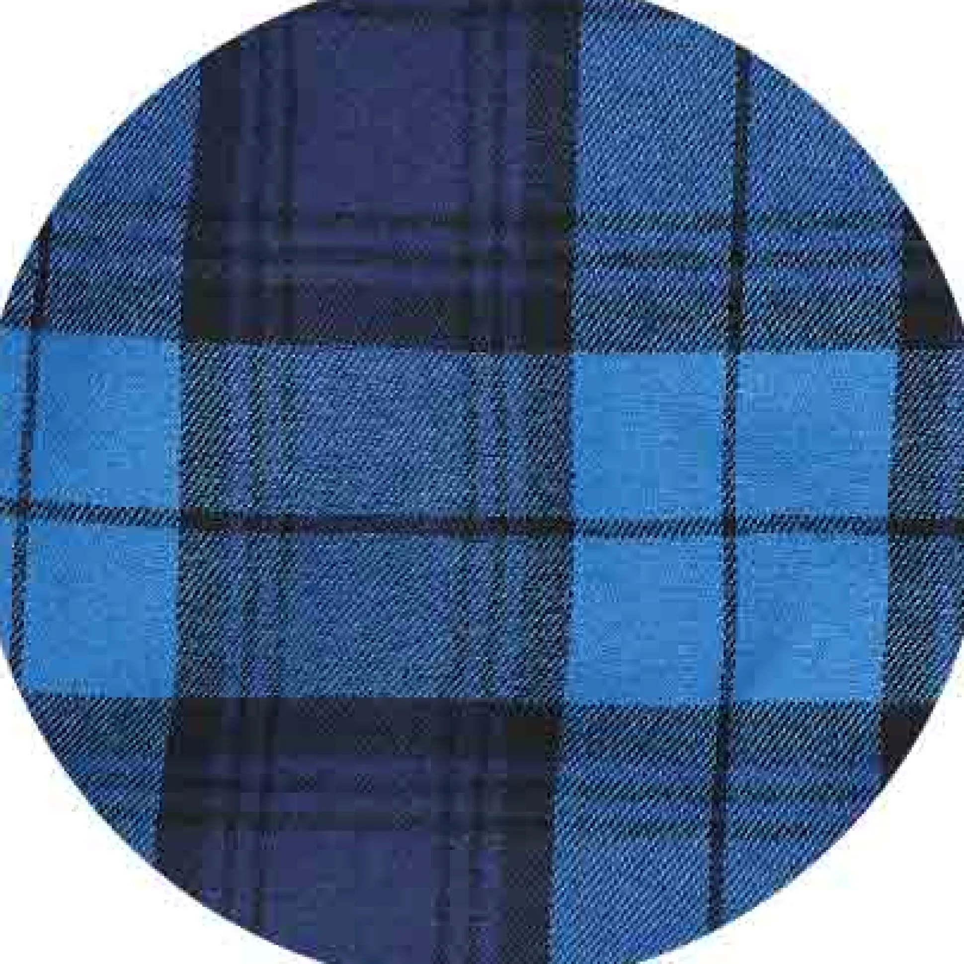 Blue Brushed Cotton Twill Window Check Lounge Pants