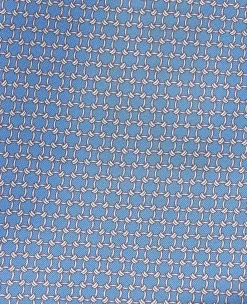 Blue Chain Silk Pocket Square