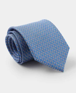 Blue Chain Silk Tie
