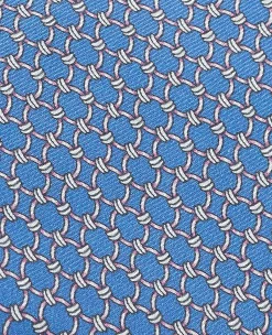 Blue Chain Silk Tie