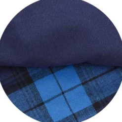 Blue Cotton Checked Lounge Pants & Long Sleeve T-Shirt Pyjama Set