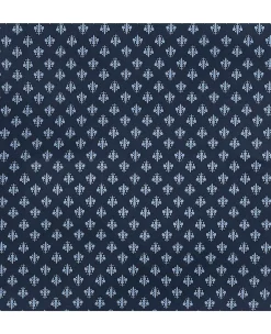 Blue Cotton Fleur De Lys Printed Lounge Shorts
