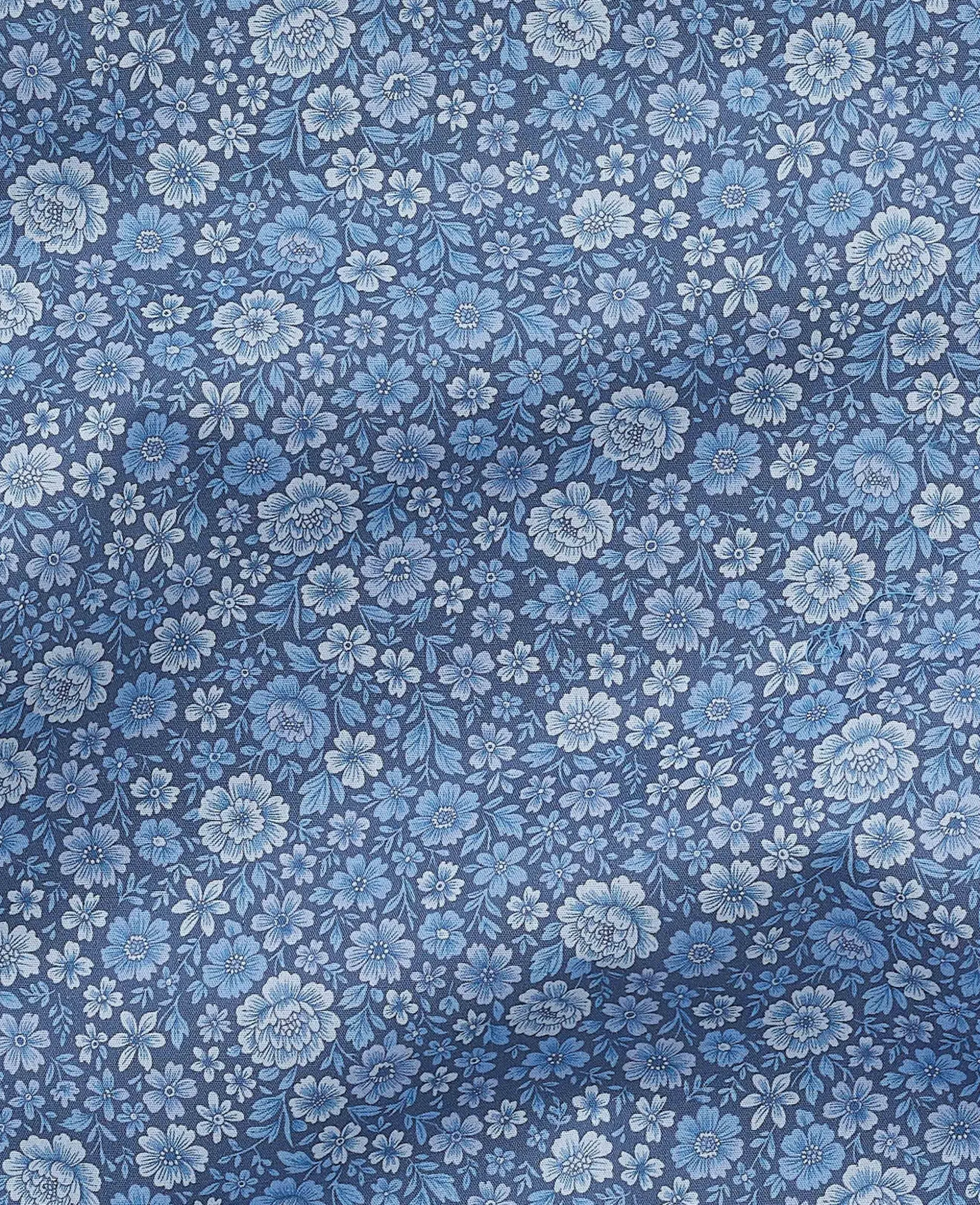 Blue Cotton Floral Lounge Pants