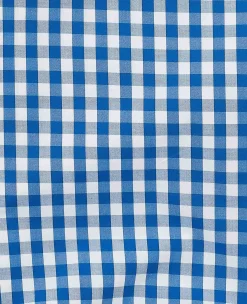Blue Cotton Gingham Check Lounge Pants
