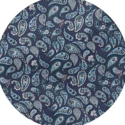 Blue Cotton Paisley Lounge Shorts