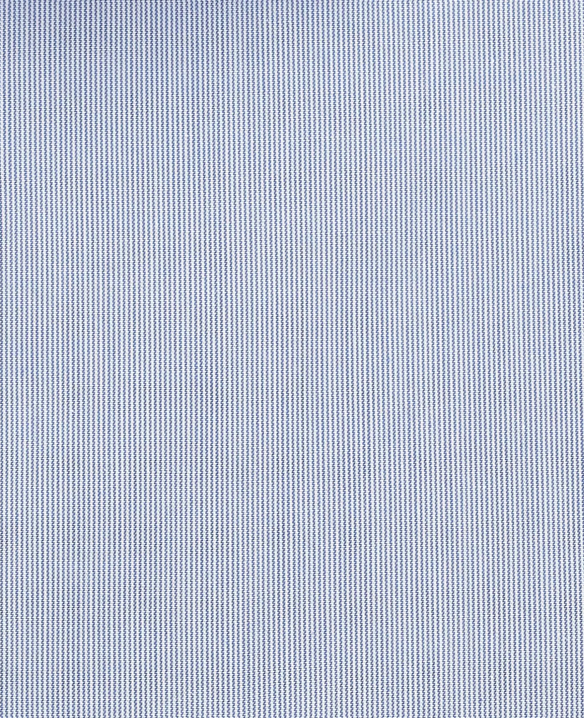 Blue Cotton Poplin Stripe Classic Fit Winchester Formal Shirt - Double Cuff