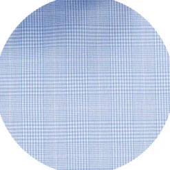 Blue Cotton Prince of Wales Check Slim Fit Formal Shirt - Single Cuff