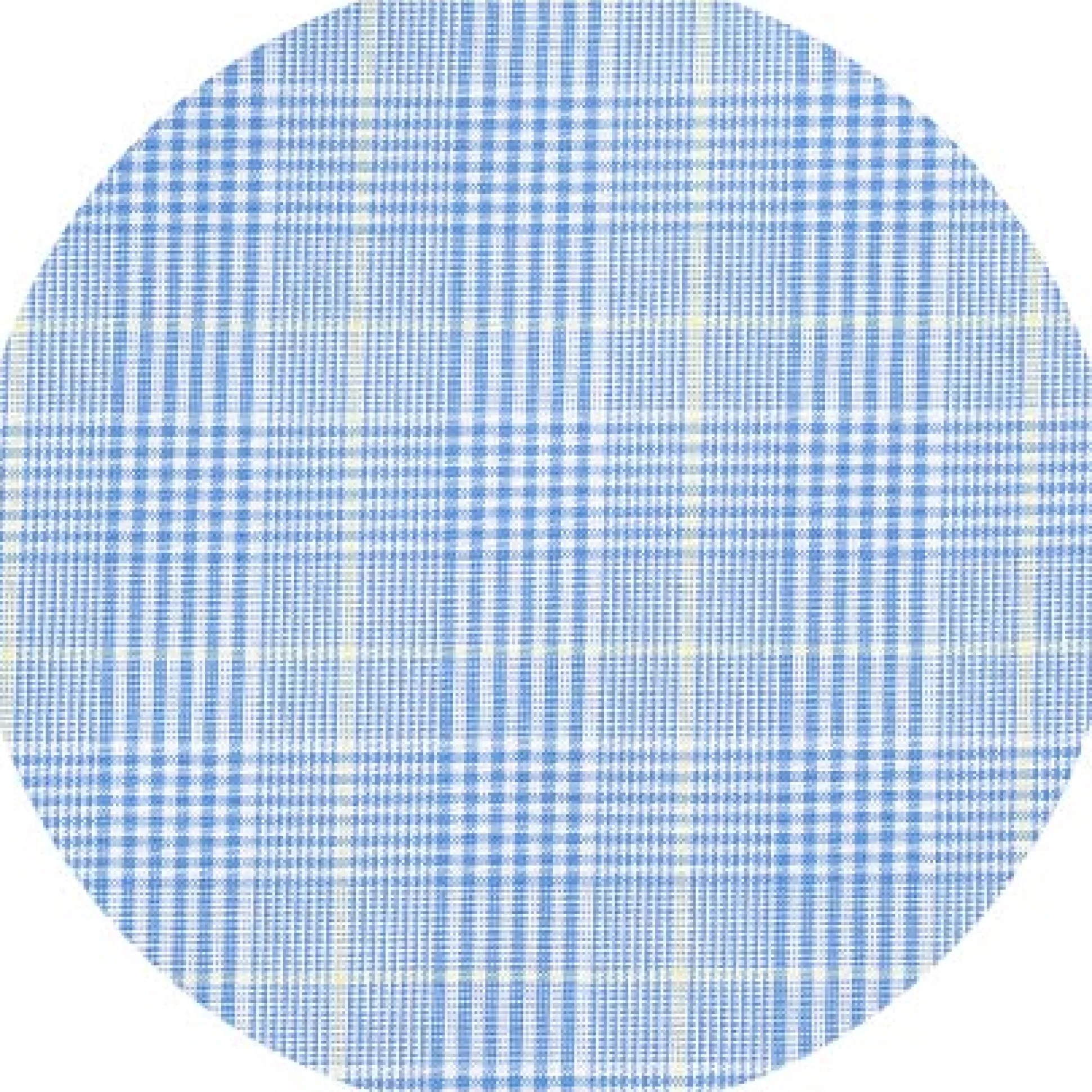 Blue Cotton Prince of Wales Check Slim Fit Formal Shirt - Double Cuff