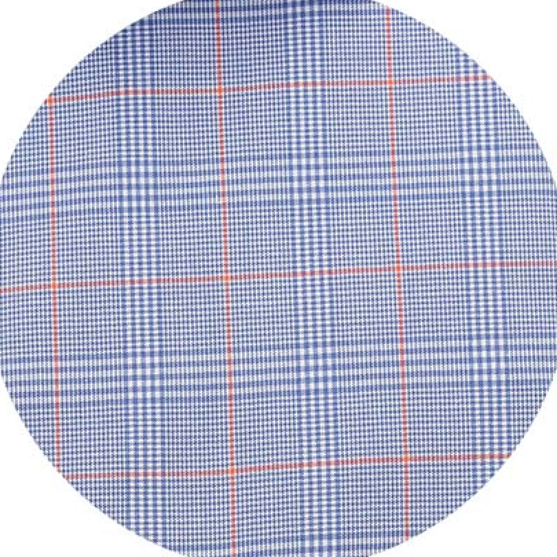 Blue Cotton Prince of Wales Check Classic Fit Formal Shirt - Double Cuff