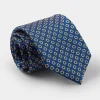 Blue Foulard Silk Tie
