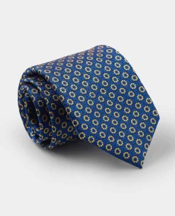 Blue Foulard Silk Tie