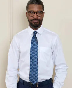 Blue Foulard Silk Tie