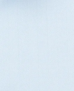 Blue Herringbone Cotton Slim Fit Formal Shirt - Single Cuff