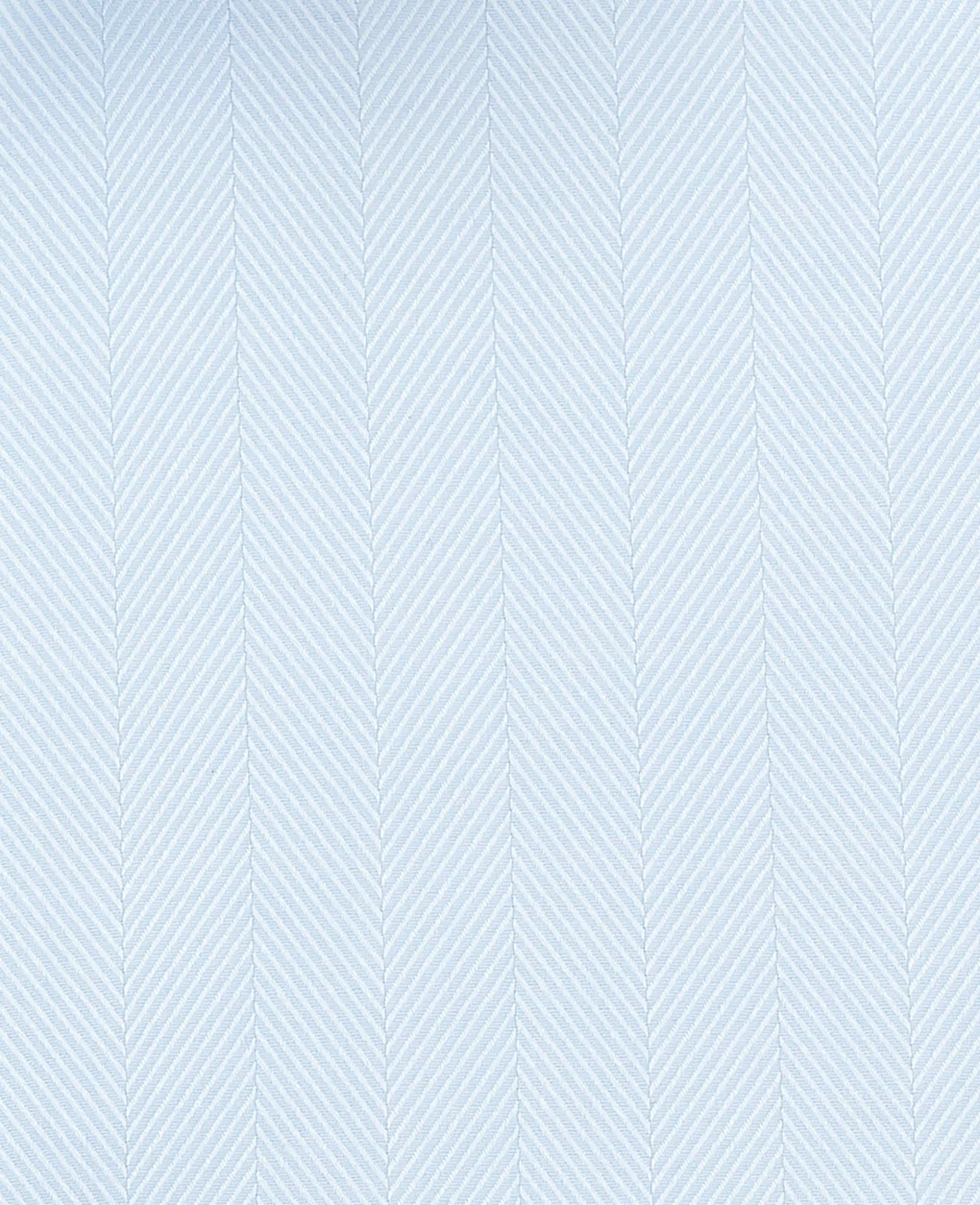 Blue Herringbone Cotton Slim Fit Formal Shirt - Single Cuff