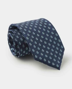 Blue Paisley Silk Tie