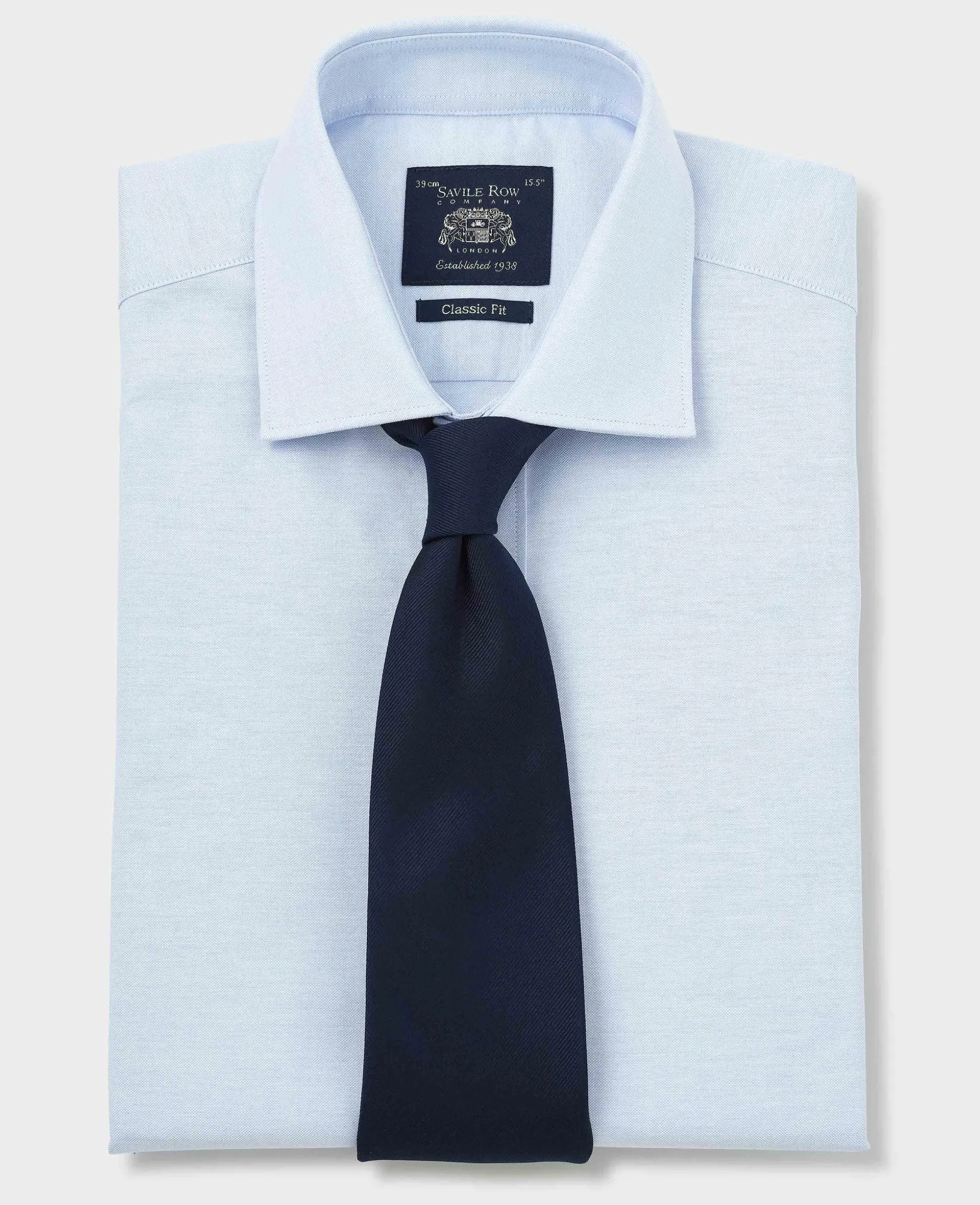 Blue Pinpoint Cotton Classic Fit Formal Shirt - Single Cuff