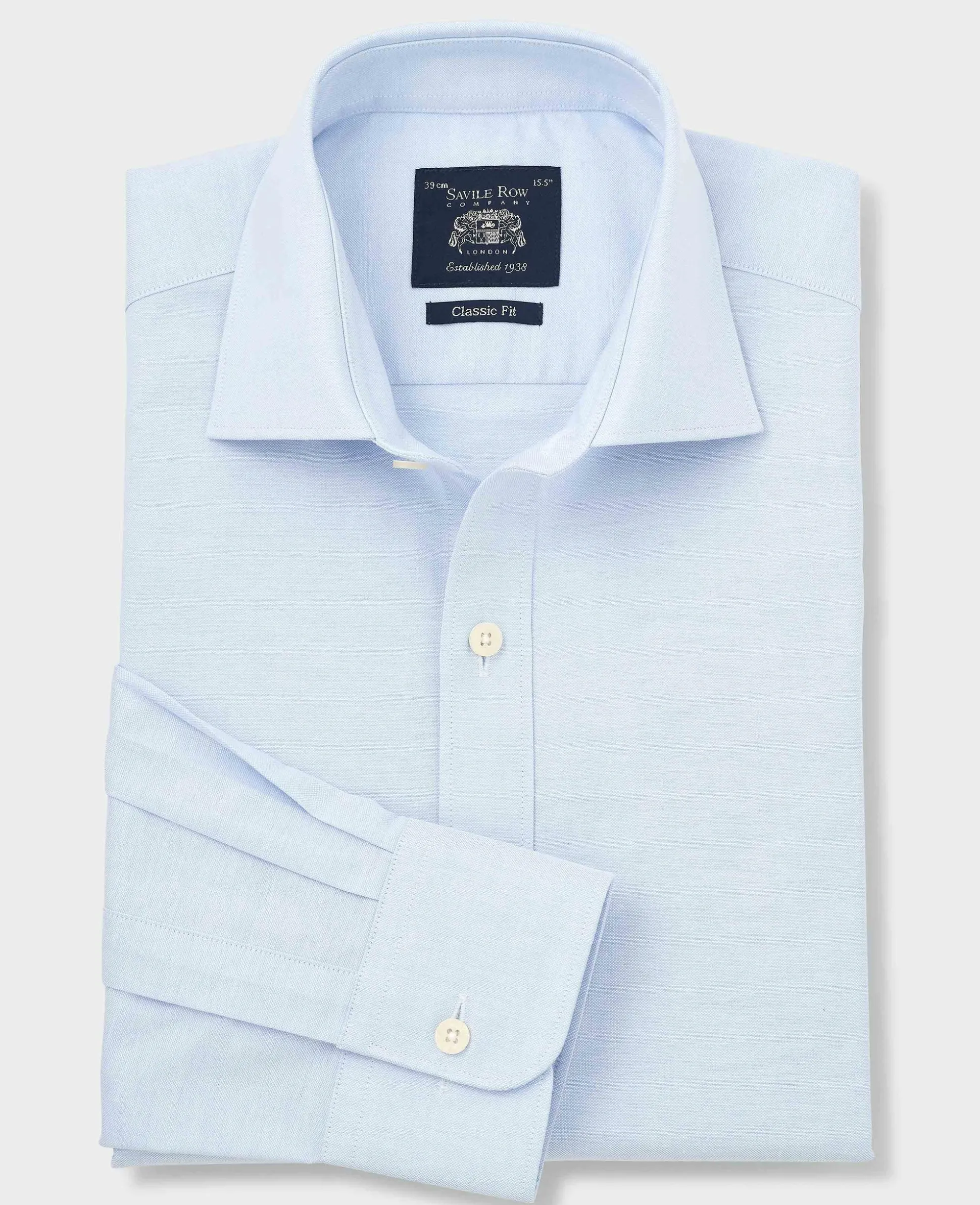Blue Pinpoint Cotton Classic Fit Formal Shirt - Single Cuff
