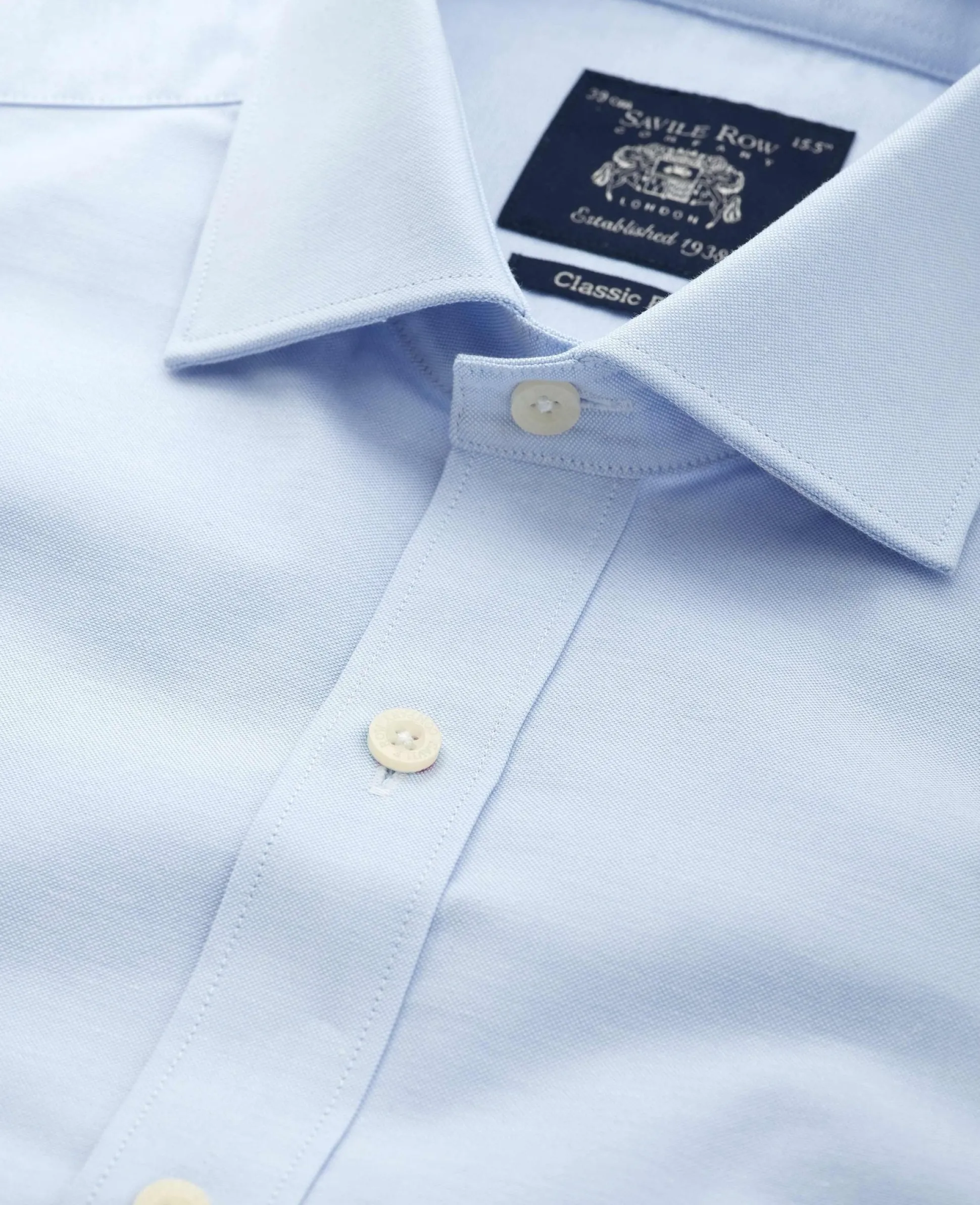 Blue Pinpoint Cotton Classic Fit Formal Shirt - Single Cuff