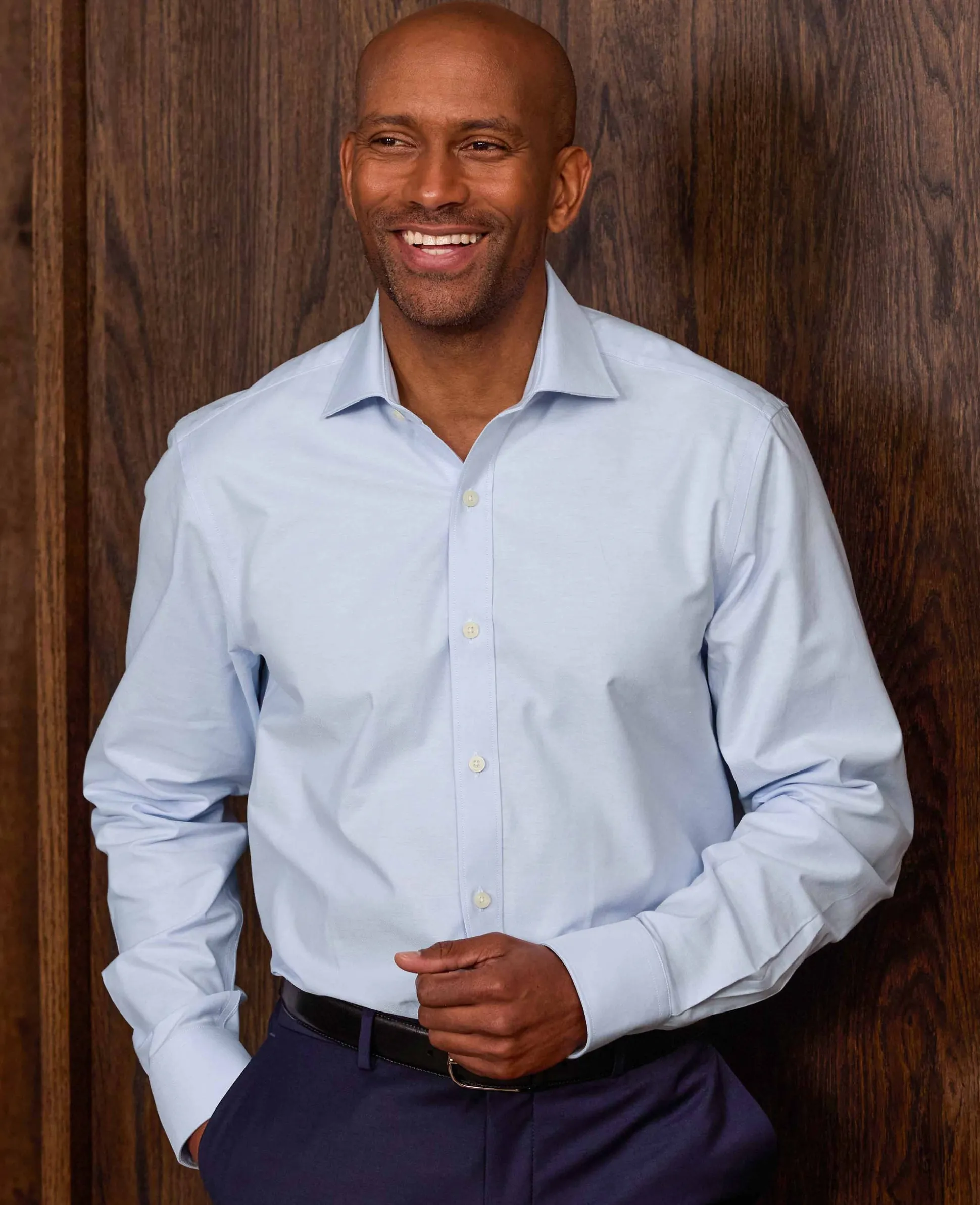 Blue Pinpoint Cotton Classic Fit Formal Shirt - Single Cuff