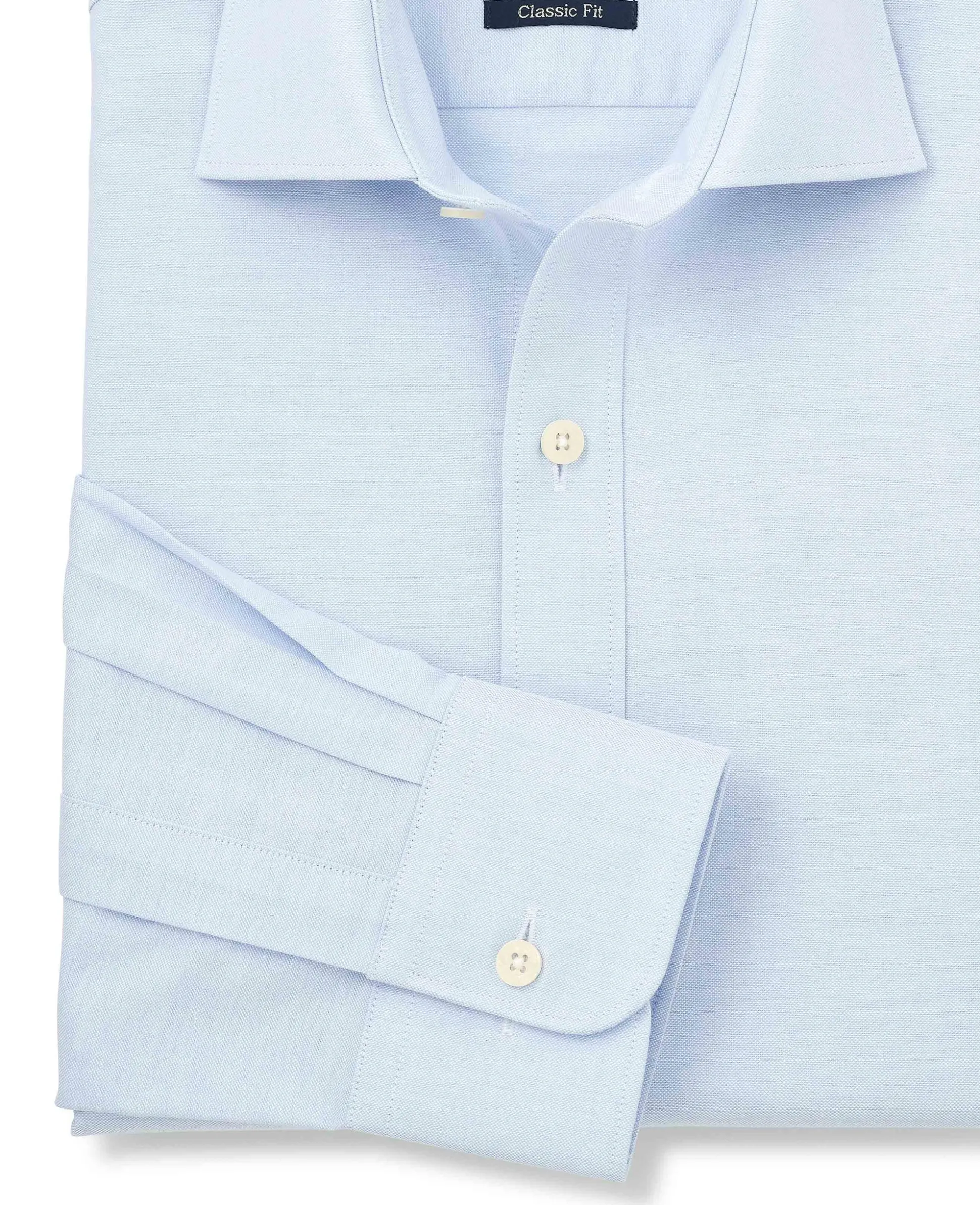 Blue Pinpoint Cotton Classic Fit Formal Shirt - Single Cuff