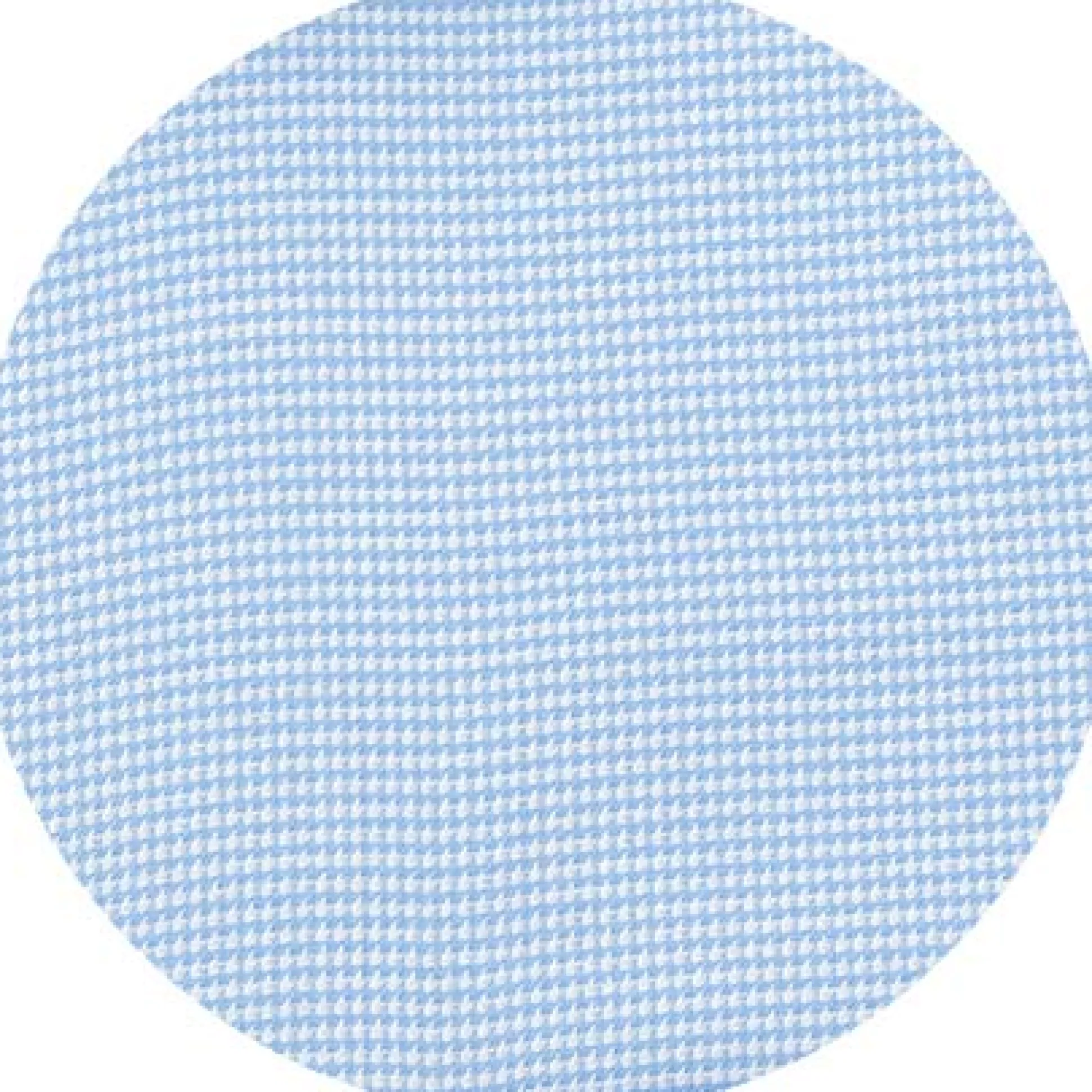 Blue Puppytooth Classic Fit Contrast Collar Shirt - Double Cuff