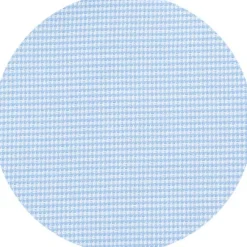 Blue Textured Cotton Puppytooth Slim Fit Winchester Formal Shirt - Double Cuff