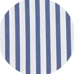 Blue White Cotton Poplin Striped Classic Fit Formal Shirt - Double Cuff
