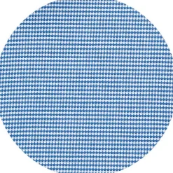 Blue White Cotton Puppytooth Slim Fit Winchester Formal Shirt - Double Cuff