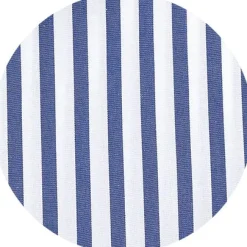 Blue White Cotton Striped Classic Fit Winchester Formal Shirt - Double Cuff